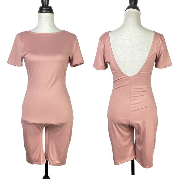 Free People Tops - Free People | NWT Blush Pink Mauve Bike Short Scoop Back Bodysuit Romper